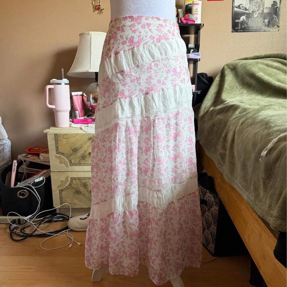 kawaii coquette midi skirt